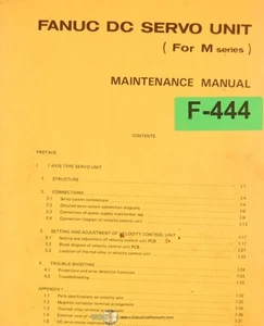 Unidad servo Fanuc DC serie M mantenimiento B-53265E/03 manual 1983 - Imagen 1 de 2