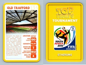 Old Trafford - South Africa 2010 Stadiums Top Trumps Tournament Card