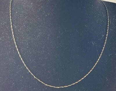 Collar Danecraft de oro de 24 quilates sobre plata de ley - 15" de artesanía italiana atemporal Foto 1 de 3