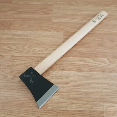 Cold Steel Gang Hatchet 1055 Cabeza de acero al carbono 4" Borde de corte Mango de madera marrón Foto 1 de 4