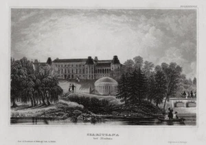 Czaritzana beí Moskau, echter Stahlstich um 1850 - Picture 1 of 2