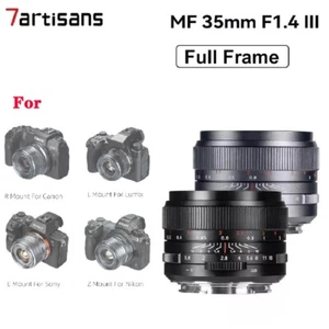 7artisans 35mm F1.4 III Full Frame Prime Lens Fr Sony E Nikon Z Canon RF L-Mount - Picture 1 of 13