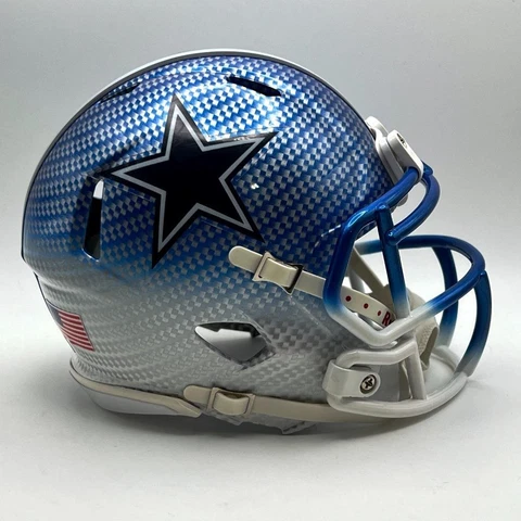 Dallas Cowboys CUSTOM 2-Tone Hydro-Dipped Mini Football Helmet Cover