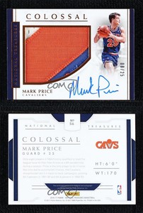 2016-17 Panini National Treasures Colossal Jersey Bronze /25 Mark Price #56 Auto