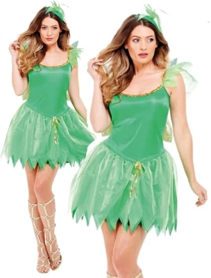 Woodland Fairy Costume Adult Pixie Forest Nymph Ladies Womens Fancy Dress New - Image 1 of 2