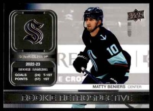 2023-24 Upper Deck Series 1 Rookie Retrospective Matty Beniers RC #RR-11