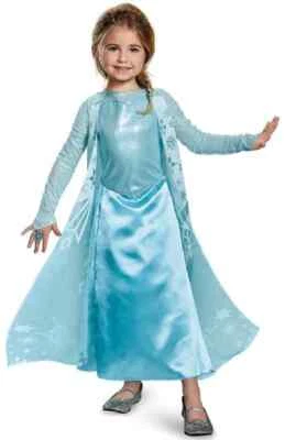 Elsa Sparkle Deluxe Disney Frozen Princess Fancy Dress Halloween Child Costume - Image 1 of 2