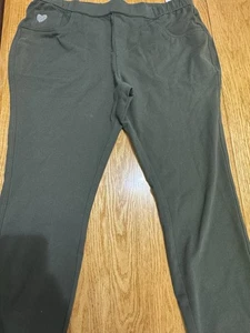 Dream Jeanne By Quaker Factory Pull On Jeans Bling Olive Green, Extra Large - Picture 1 of 5