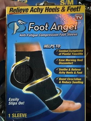 Foot Angel Anti-Fatigue Compression Foot Sleeve Size S/M.  New # 1100 - Image 1 of 3