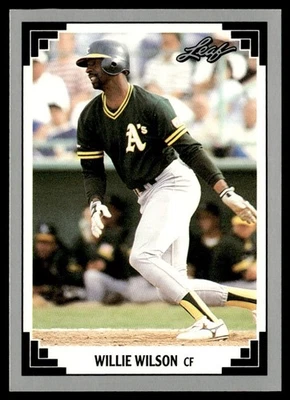 1991 Leaf Willie Wilson Oakland Athletics #299 - Image 1 of 2