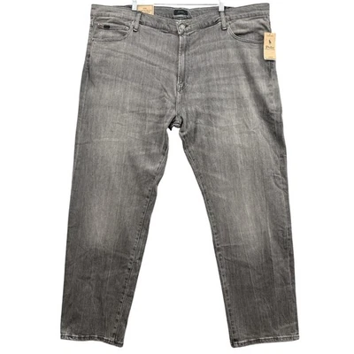 Polo Ralph Lauren Jeans Mens 46x32 Varick Slim Straight Stretch Rope Dye Gray - Image 1 of 4