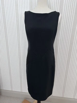 Vestido Vaina Ralph Lauren Etiqueta Negra Sin Mangas 100% Seda Hasta la Rodilla Talla 6 Foto 1 de 4