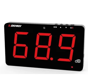 Medidor de nivel de sonido digital SNDWAY SW-525A 30-130dB con gran pantalla LCD de ruido - Imagen 1 de 4