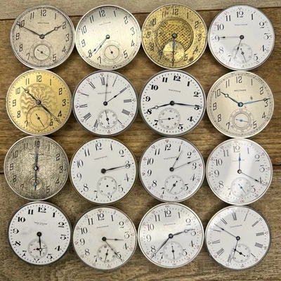 BULK LOT! 12s Waltham Pocket Watch Movements - Grade 220, 418 - 15 Jewels - Image 1 of 2