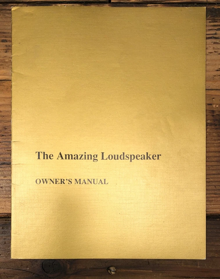 Altavoz Carver The Amazing Altavoz Propietario/Manual de Usuario *Original* Foto 1 de 1
