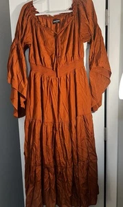 Scarlet Darkness Women's Renaissance Dress , Color Rust, Only Worn 1 Time, XL - Picture 1 of 5
