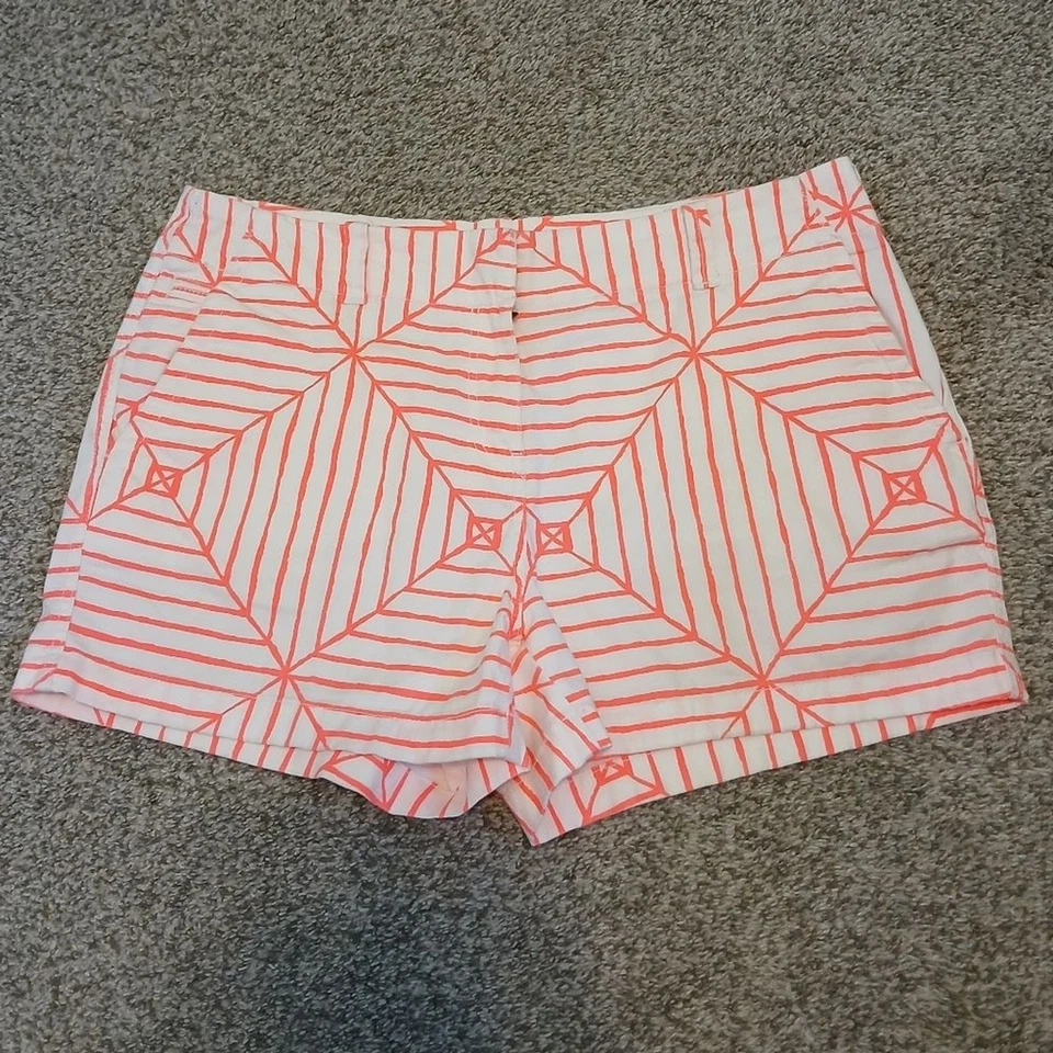 Pantalones cortos a rayas rojas Vineyard Vines Sailing Knots para mujer talla 10 Foto 1 de 4