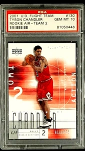 2001 UD Upper Deck Flight Team Air 2 #130 Tyson Chandler /375 RC Rookie PSA 10 - Picture 1 of 13