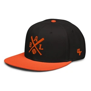Baltimore Baseball Bats Retro Oriole Snapback Hat Baseball Cap - Picture 1 of 11