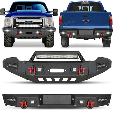 Parachoques trasero delantero todoterreno compatible con Ford F250 F350 F450 F550 Super Duty 2011-2016 Foto 1 de 4