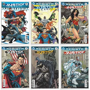Juego de 6 libros 2016 JUSTICE LEAGUE REBIRTH #1 JL 1 2 3 4 5 (1a IMPRESIÓN) CASI NUEVO - Imagen 1 de 7