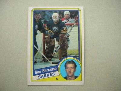 1984/85 O-PEE-CHEE NHL HOCKEY CARD #18 TOM BARRASSO ROOKIE EX/NM SHARP!! OPC - Image 1 of 2