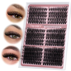 Cat Eye Lash Clusters Fluffy Cluster Eyelash Extensions Wispy Individual Lashes - Picture 1 of 7