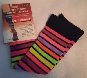NEW Dr Shams Compression Knee Hi Support Socks 8-15 MMHG Graduated 9-11 - Picture 1 of 2