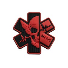 PVC PARAMEDIC Skull Patch Tactical Military Morale Rubber Medic Medical Badge 