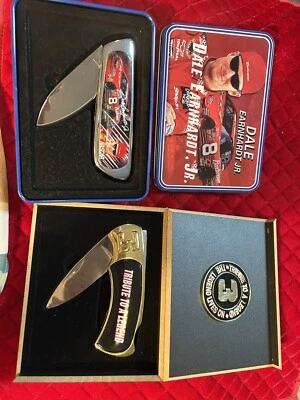Vintage Earnhardt Sr #3 And Jr #8 knife tribute to legend - Imagem 1 de 4