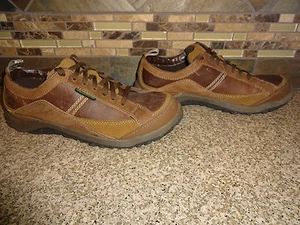 Zapatos informales con cordones para hombre Nunn Bush talla 8M cuero marrón todo terreno cómodos gel - Imagen 1 de 6