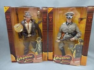 2x Indiana Jones Raiders Lost Ark 12" Figures 2008 German Soldier & Indy NEW - Picture 1 of 5