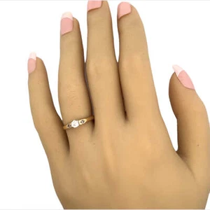 Diamond 9ct Yellow & White Gold Ring - Picture 1 of 11