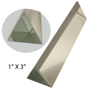 ToolUSA 1" X 3" Optical Glass Triangular Prism For Educational Or Photography U - Picture 1 of 2