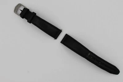 Tag Heuer 17mm Black Leather Midsize Watch Strap Band 1000 1500 2000 4000 Buckle - Image 1 of 4