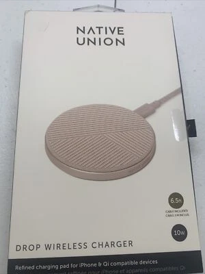 Native Union Drop - Wireless Charger [Qi Certified] 10W Gray with USB-C Cable - Image 1 of 3