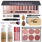 12-Color Pro Makeup Kit For Women - Eyeshadow, Foundation, Lipstick, Blush, Brus