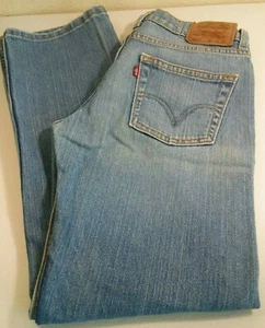 Jeans LEVI'S 514 JR blu sbiadito slim dritto tg 16 Reg. Demim W28 x 28L - Foto 1 di 12
