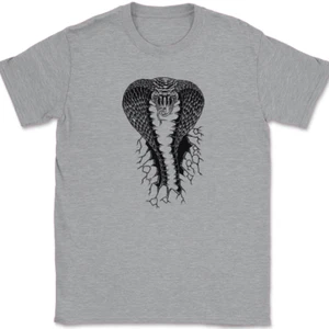 Cobra Snake Ripping T-Shirt Funny Serpent Reptile Humor Gift Graphic Tee - Picture 1 of 7
