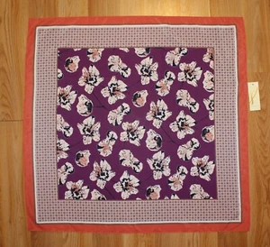Nueva Colección XIIX Bufanda Cuadrada Floral Bandana Nueva con Etiquetas #CE66 - Imagen 1 de 1