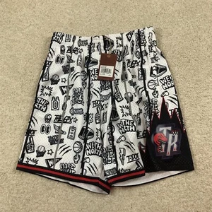 Mitchell & Ness Toronto Raptors Doodle Shorts Mens Large New White - Picture 1 of 7