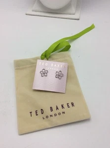 45 $ Ted Baker silberfarbene Kristallblüten Ohrstecker TB12 - Bild 1 von 6