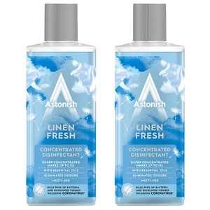 Astonish Concentrated Disinfectant Linen Fresh Liquid Eliminates Odors 300ml x2 - Picture 1 of 5