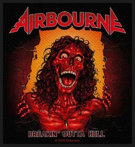 AIRBOURNE BREAKIN OUTTA HELL WOVEN SEW ON PATCH OFFICIALLY LICENSED - Picture 1 of 6