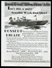 1929 Bossert Pirate outboard motor boat art vintage print ad
