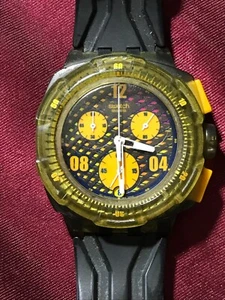 Orologio SWATCH New Chrono Access SAND DIVER (SUKM400)-Data-Arancione-GROSSO - Picture 1 of 9