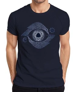 T-shirt uomo vichinga Valknut occhio corvo modello nodo mitologia nordica - Foto 1 di 15