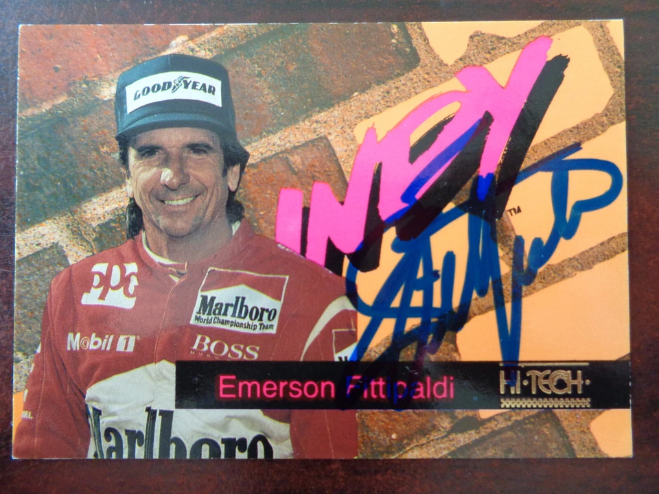 1993 Hi Tech Emerson Fittipaldi SIGNED AUTOGRAPH Trading Card #59 - Image 1 of 1