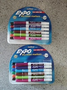 2 EXPO Low Odor Dry Erase Marker Fine Point Assorted 24 Piece 86603 - Picture 1 of 4