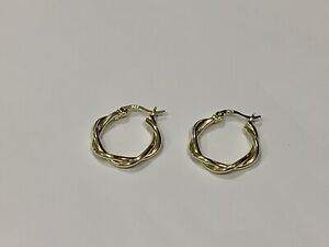 Brand New Gold on Sterling Silver Double Hoop Earrings..